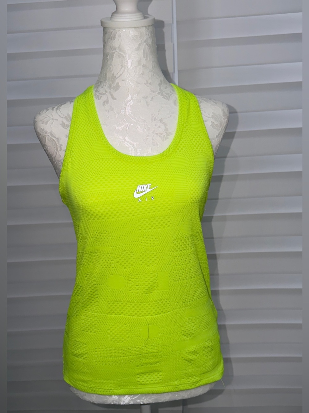 Nike Women's Neon Lime Mesh Racerback Tank Top